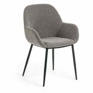 Szürke kárpitozott étkezőfotel Konna – Kave Home kép