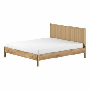 Natúr színű tölgyfa franciaágy ágyrács nélkül 180x200 cm Olive Rope – Vipack kép