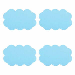 Gyerek csúszásgátló alátét szett fürdőkádba 4 db-os 9x14, 5 cm Nuages – MSV kép
