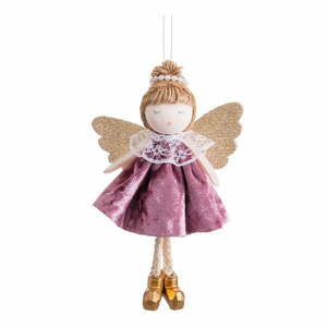 Textil karácsonyfadísz 14 cm Angel – Casa Selección kép