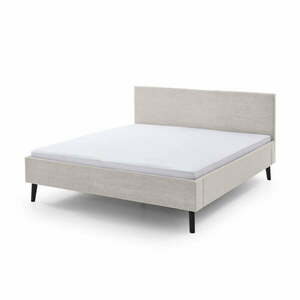 Bézs kárpitozott franciaágy ágyrács nélkül 180x200 cm Avola – Meise Möbel kép