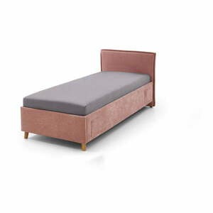 Rózsaszín kárpitozott ágyneműtartós gyerekágy ágyráccsal 90x200 cm Fun – Meise Möbel kép