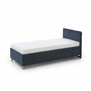Sötétkék kárpitozott ágyneműtartós gyerekágy ágyráccsal 90x200 cm Fun – Meise Möbel kép