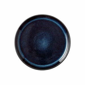 Fekete-kék desszertes kőedény tányér ø 17 cm Dark Blue/Black – Bitz kép