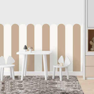 "Ívek - Brown Beige" textil tapéta (Semleges bézs - ideális kombinálható és összeilleszthető) kép