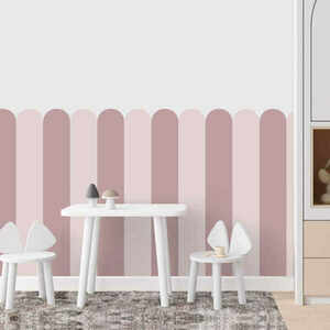 Falmatrica gyerekszobába "Ívek - Blush Pink" (romantikus púderrózsaszín) kép