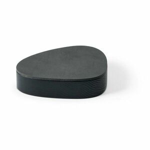 Fekete-antracitszürke fedeles-dekoratív fa-öko bőr tárolódoboz 14x12, 5x3, 5 cm Curve Nupo – LIND DNA kép