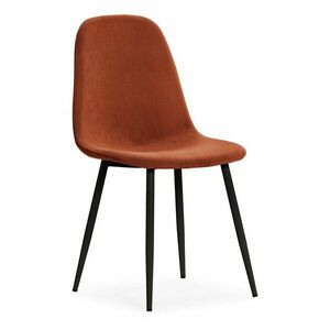 Terrakotta színű kárpitozott étkezőszék szett 4 db-os Minka – Marckeric kép