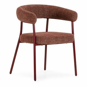 Terrakotta színű kárpitozott karfás étkezőfotel szett 2 db-os Yuri – MOME kép