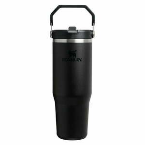 Fekete rozsdamentes acél termosz 890 ml IceFlow™ Flip Straw 2.0 Tumbler Black – Stanley kép
