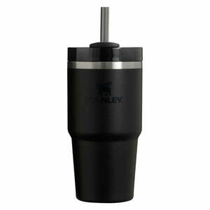 Fekete rozsdamentes acél termosz szívószállal 600 ml Quencher H2.0 FlowState Tumbler Black – Stanley kép