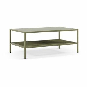 Zöld fém dohányzóasztal 60x100 cm Fayna – Marckeric kép