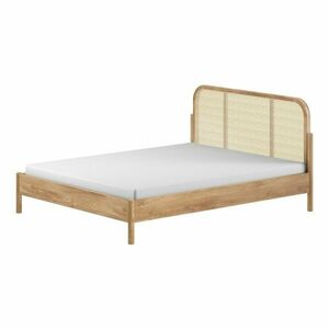 Natúr színű tölgyfa franciaágy ágyrács nélkül 160x200 cm Olive Rotan – Vipack kép