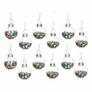 Üveg karácsonyfadísz készlet 12 db-os ø 3 cm Disco Stars Mini – Sass & Belle kép
