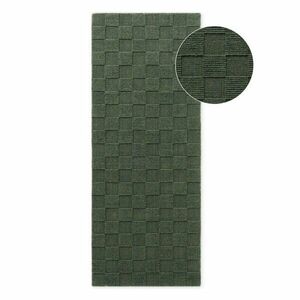 Sötétzöld kézi szövésű gyapjú futószőnyeg 80x200 cm Scala – Villeroy&Boch kép