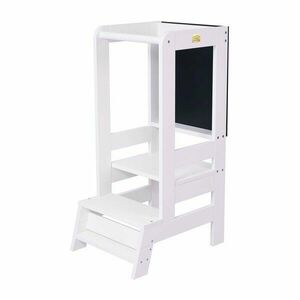 Fehér fenyő tanulótorony Montessori - Meowbaby kép