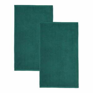 Sötétzöld gyorsan száradó frottír pamut fürdőlepedő szett 2 db-os 90x140 cm Quick Dry – Catherine Lansfield kép