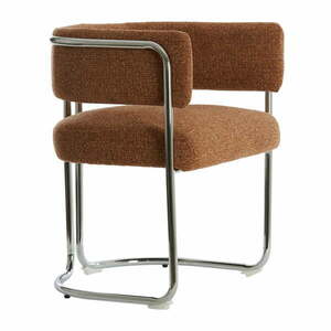 Világosbarna kárpitozott karfás étkezőfotel Adante – Light & Living kép