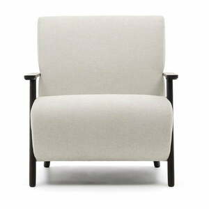 Bézs-krémszínű zsenília fotel Meghan – Kave Home kép