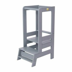 Szürke fenyőfa tanulótorony Montessori - Meowbaby kép