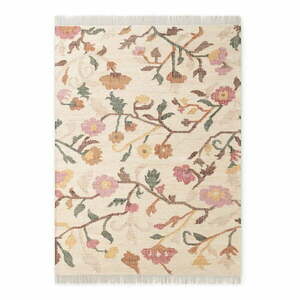 Krémszínű kézi szövésű juta szőnyeg 80x150 cm Roya Violette – Elle Decoration kép