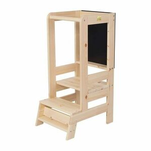 Tanuló torony fenyőfából, természetes színben Montessori - Meowbaby kép