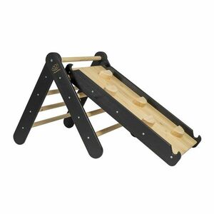 Fekete borovi fenyő pikler háromszög 46x87x60 cm Montessori – Meowbaby kép