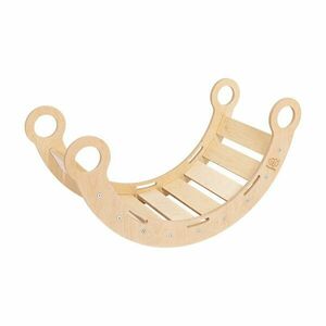 Natúr színű borovi fenyő hinta 39x75x38 cm Montessori – Meowbaby kép