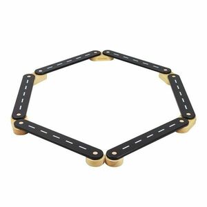 Fekete borovi fenyő egyensúlyozó pálya 10x408x5 cm Montessori – Meowbaby kép