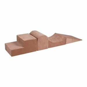 Bézs bársony habszivacs játszótér 45x193x30 cm Montessori – Meowbaby kép