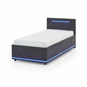 Sötétszürke kárpitozott gyerekágy ágyrács nélkül 90x200 cm Circle – Meise Möbel kép