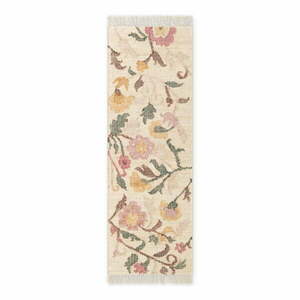 Krémszínű kézi szövésű juta futószőnyeg 80x200 cm Roya Violette – Elle Decoration kép