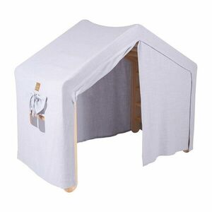 Világoskék-natúr színű borovi fenyő pikler háromszög 112x61x94 cm Montessori – Meowbaby kép