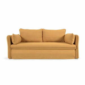 Mustársárga kinyitható kanapé 210 cm Tanit – Kave Home kép