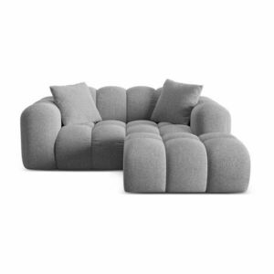 Világosszürke zsenília sarokkanapé (jobb oldali-heverő résszel) Treno – Cosmopolitan Design kép