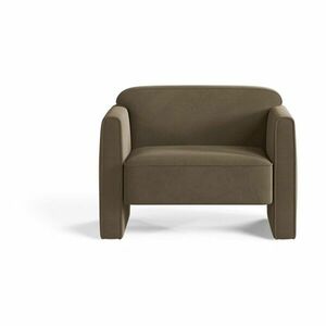 Szürkésbarna bársony fotel Abby – Micadoni kép