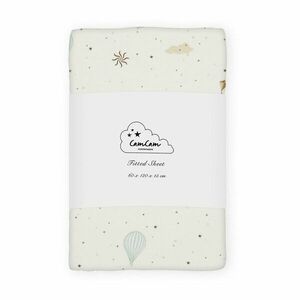Elefántcsont színű gumis bio pamut gyerek lepedő babaágyhoz 60x120 cm Dreamland – Cam Cam Copenhagen kép