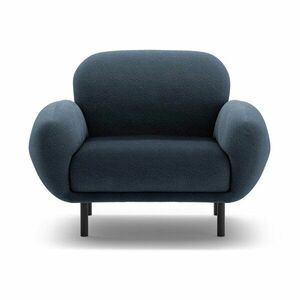 Sötétkék buklé fotel Poppy – Micadoni kép