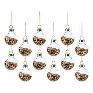 Üveg karácsonyfadísz készlet 12 db-os ø 3 cm Gold Mini – Sass & Belle kép