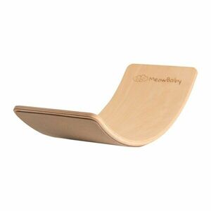 Bézs-natúr színű borovi fenyő egyensúlyozó deszka 80x30x18 cm Montessori – Meowbaby kép