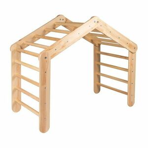 Natúr színű borovi fenyő pikler háromszög 112x61x94 cm Montessori – Meowbaby kép