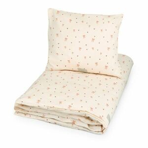 Világossárga-rózsaszín bio pamut gyerek ágyneműhuzat babaágyhoz 100x140 cm Bows – Cam Cam Copenhagen kép