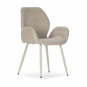 Bézs kárpitozott étkezőfotel szett 2 db-os Ansu – Marckeric kép