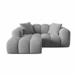 Világosszürke zsenília sarokkanapé (bal oldali-heverő résszel) Treno – Cosmopolitan Design kép