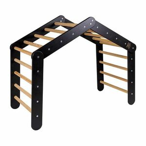 Fekete borovi fenyő pikler háromszög 61x112x94 cm Montessori – Meowbaby kép