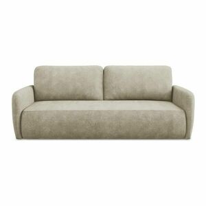 Bézs zsenília kinyitható-tárolóhelyes kanapé 218 cm Lilo – Makamii kép