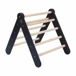 Fekete borovi fenyő pikler háromszög 60x60x60 cm Montessori – Meowbaby kép