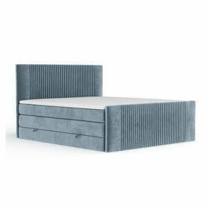 Kék ágyneműtartós boxspring ágy 160x200 cm Bergamo – Maison de Rêve kép