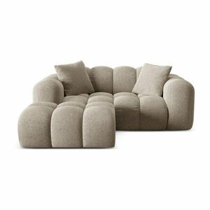 Világosbarna zsenília sarokkanapé (bal oldali-heverő résszel) Treno – Cosmopolitan Design kép