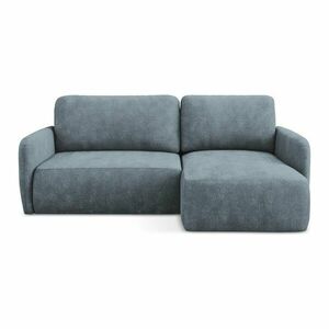 Szürkéskék zsenília kinyitható-tárolóhelyes sarokkanapé (jobb oldali-heverő résszel) Lilo – Makamii kép